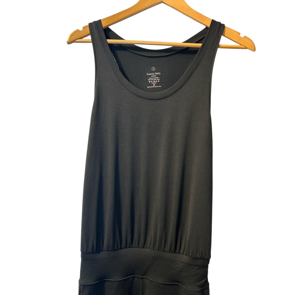 Sweaty Betty Gary Soft Yoga Casual Sleeveless Jogger Black Jumpsuit Size Small - Picture 9 of 12
